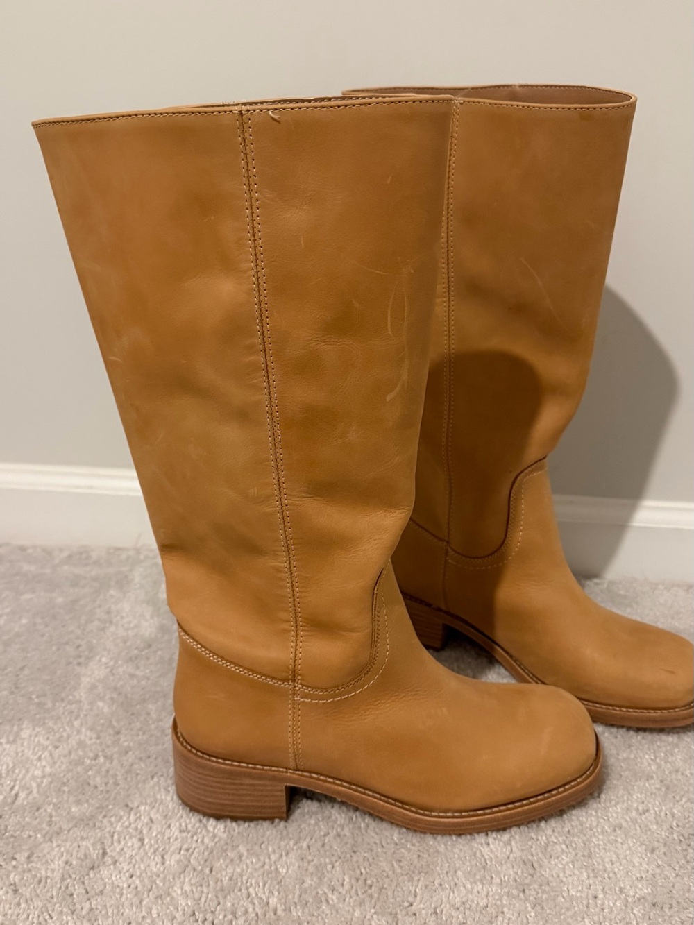 Steve Madden Riggs Leather Banana Boots